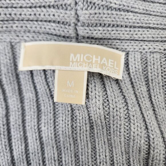 Michael Michael Kors Women Sweater Medium Pullover Off Shoulder Cowl Neck Ribbed - Picture 9 of 12